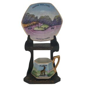 Nico Cup Saucer Stand Hairpin Turn Mohawk Trail Mass Souvenir  Collectible JAPAN